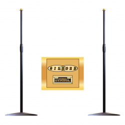 Gilbord Mic Stand10 στρογγυλή βάση μικροφώνου δαπέδου